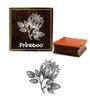 Printtoo Craft Textile Square Scrap-booking Цветочный узор Деревянные резиновые штампы-2 x 2