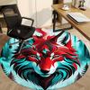 1PC Wolf Forest Office Round Area Rug, Indoor Mat Suitable ForOffice, Under Office Chairs Bedroom Living Room Home Decor, Room Deco f048