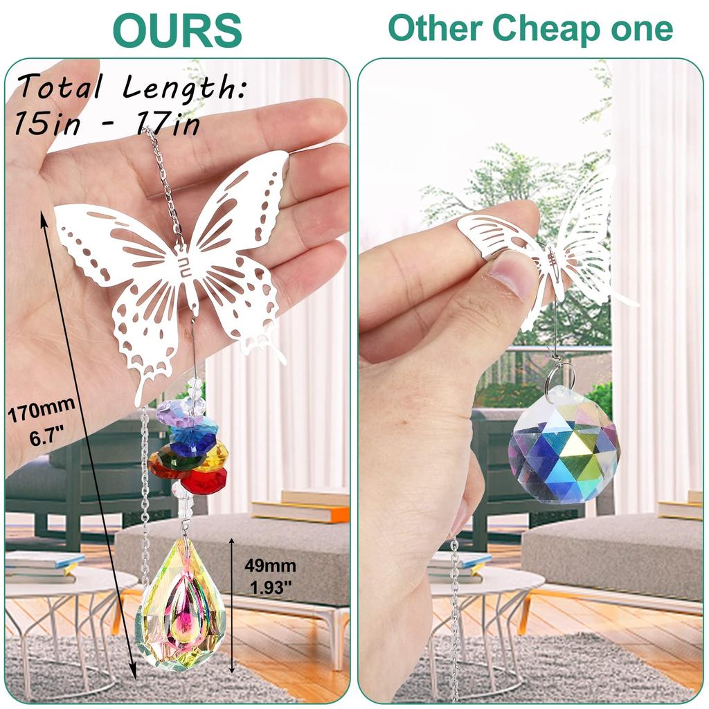 Crystal Suncatchers with Prisms Hanging Window Sun Catcher Decor Indoor Rainbow Maker Ornament Prism Suncatchers Gift