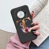 Чехол для телефона с буквой для Honor X9b X9a Magic5 Lite Magic6 Lite 5G Чехол Ретро Цветы Розовый Черный Мягкий ТПУ Силиконовый с инициалами Fundas