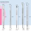 Stainless Steel Double-Headed Manicure Tool Set: Professional Grade Horseshoe Nail & Cuticle Pusher