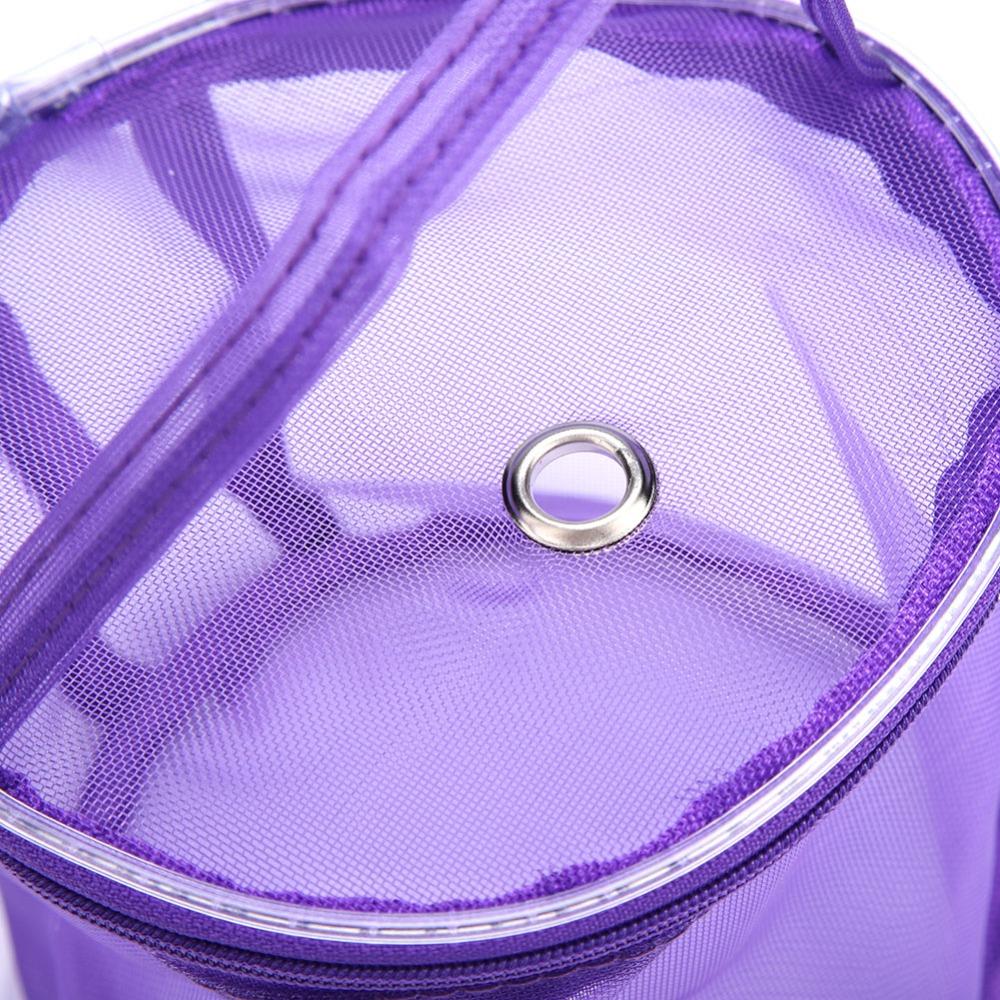 2pcs Yarn Dispenser Hole Crochet Thread Bag Zipper Closure Mesh Crochet Bag  For Crocheting