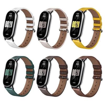 Оригинальный ремешок для браслета Xiaomi Mi Band 8, модный кожаный сменный браслет Miband 8, плетеный NFC умный ремешок для часов, браслет