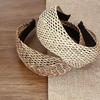Hollow Straw Weave Headband Vacation Style Bohemian Style Hair Hoop Wide Edge Hairband  Women