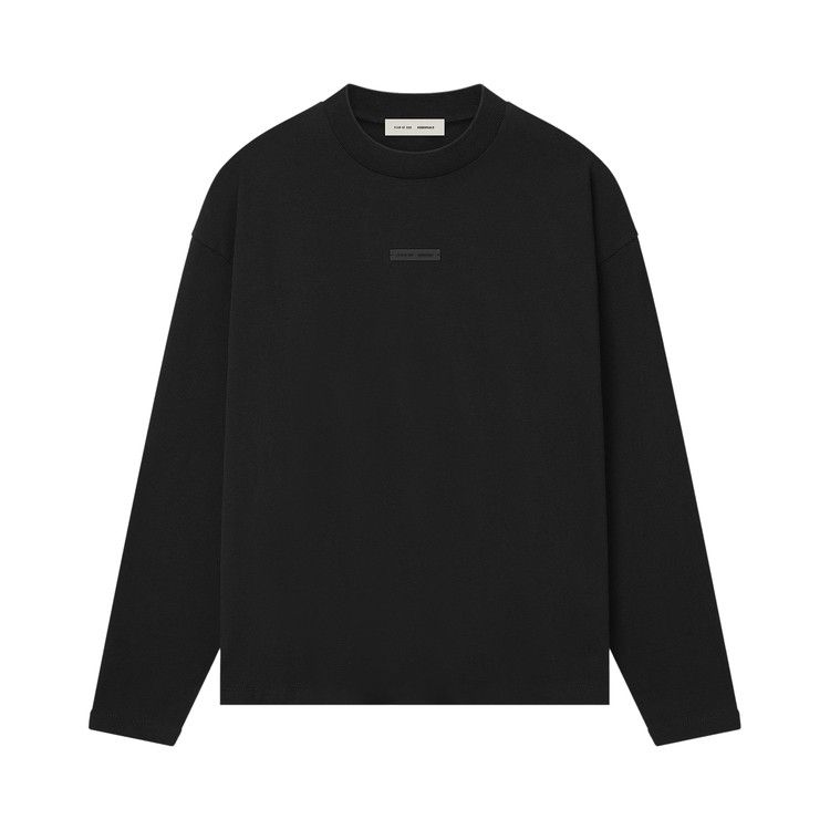 Мужская футболка Fear of God Essentials Классическая футболка с длинным рукавом (FW25) угольно-черный