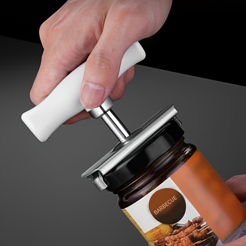 2pcs Stainless Steel Bottle Cap Opener Portable Adjustable Jar Lids Opener Labor-saving Glass Can Openers Manual Kitchen Gadgets