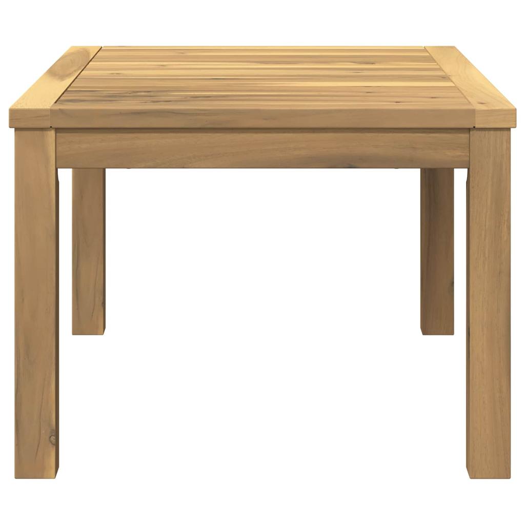 Coffee Table White 49 x 68.5 x 36 cm Solid Acacia Wood