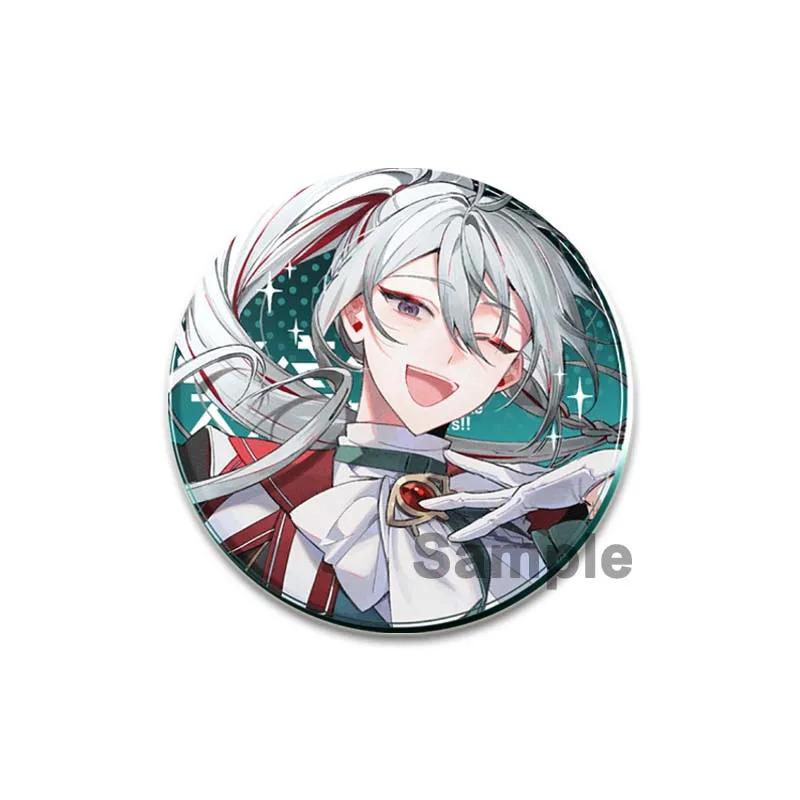 32/44/58 мм Ensemble Stars Idol Круглая брошь Мультфильм Косплей Значки Значки на лацкан для рюкзака Подарки Sena Tsukinaga Sakuma Narukami