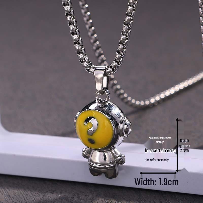 Ожерелье из нержавеющей стали «Астронавт» - Унисекс Хип-хоп Диско Цепь