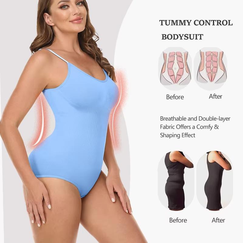 Seamless Shapewear For Women Tummy Control Camis Body Shaper Butt Lifter Camisole Thongs Top Slimming Waist Trainer