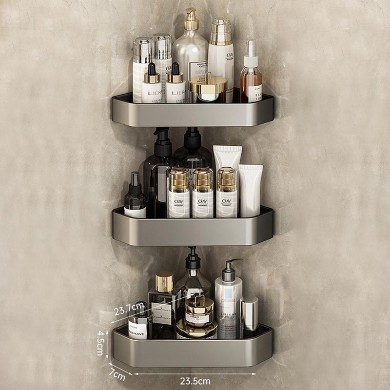 Аксессуары для ванной комнаты 2/3/4-слойная вешалка для полотенец Хранение туалетных принадлежностей Полка для ванной комнаты Серая настенная полка для унитаза Алюминий