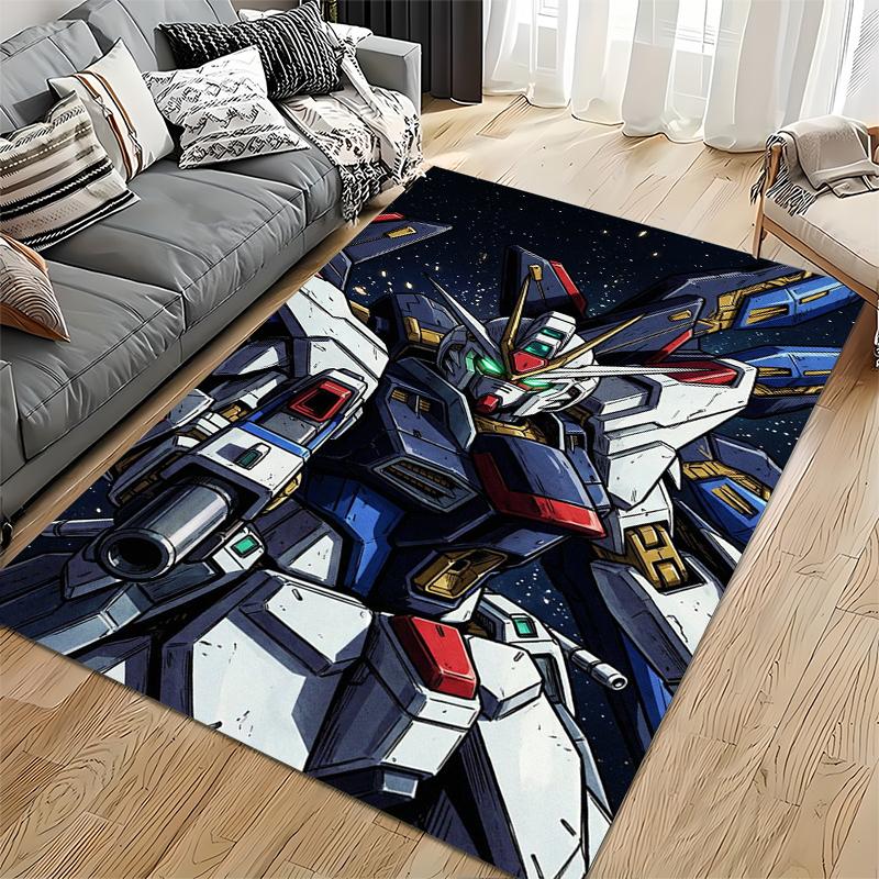 "Robot Mecha Design Cartoon Carpet for Living Room or Bedroom Decor" Suitable for use as an anti-slip for living room bedroom sofas
