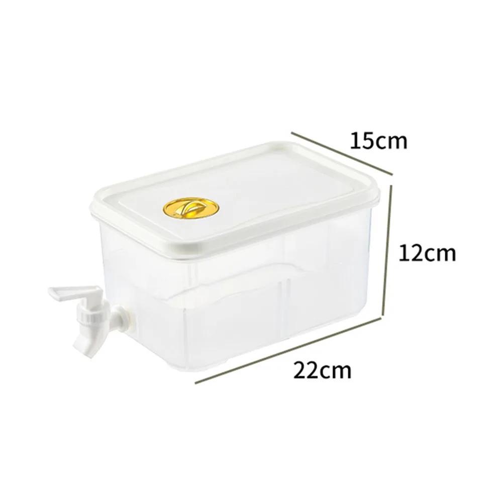 3/5L Cold Water Bucket with Spigot Beverage Drink Kettle Large Capacity Refrigerator Beverage Dispenser for Home Kitchen Office