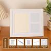 1 Set DIY Pet Paw Print Kit Frame Air Dry Clay Wooden Frame Dog Paw Print Frame Desktop Stand Photo Display
