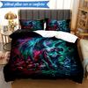 3PCS Ethereal pink Angelic skull Bedding Set,Including 1pc Duvet Cover And 2pcs Pillowcases Perfect for Bedroom, Dormitory, Fan Christmas gift