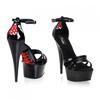 15Cm stiletto car show waterproof table sandals bride shoes