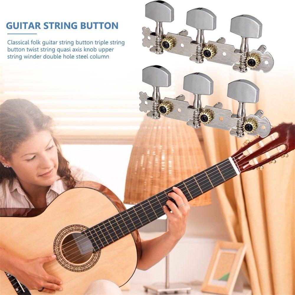Sealed String Knob Bass Guitar Tuning Pegs Folk Guitar Accessories Machine Heads Tuners L R Triplet