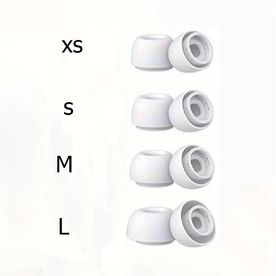 XS/S/M/L Replacement Ear Tips Suitable for AirPods Pro 1 2 Soft Silicone Non-Slip Earphone Earbuds with Noise Reduction Hole