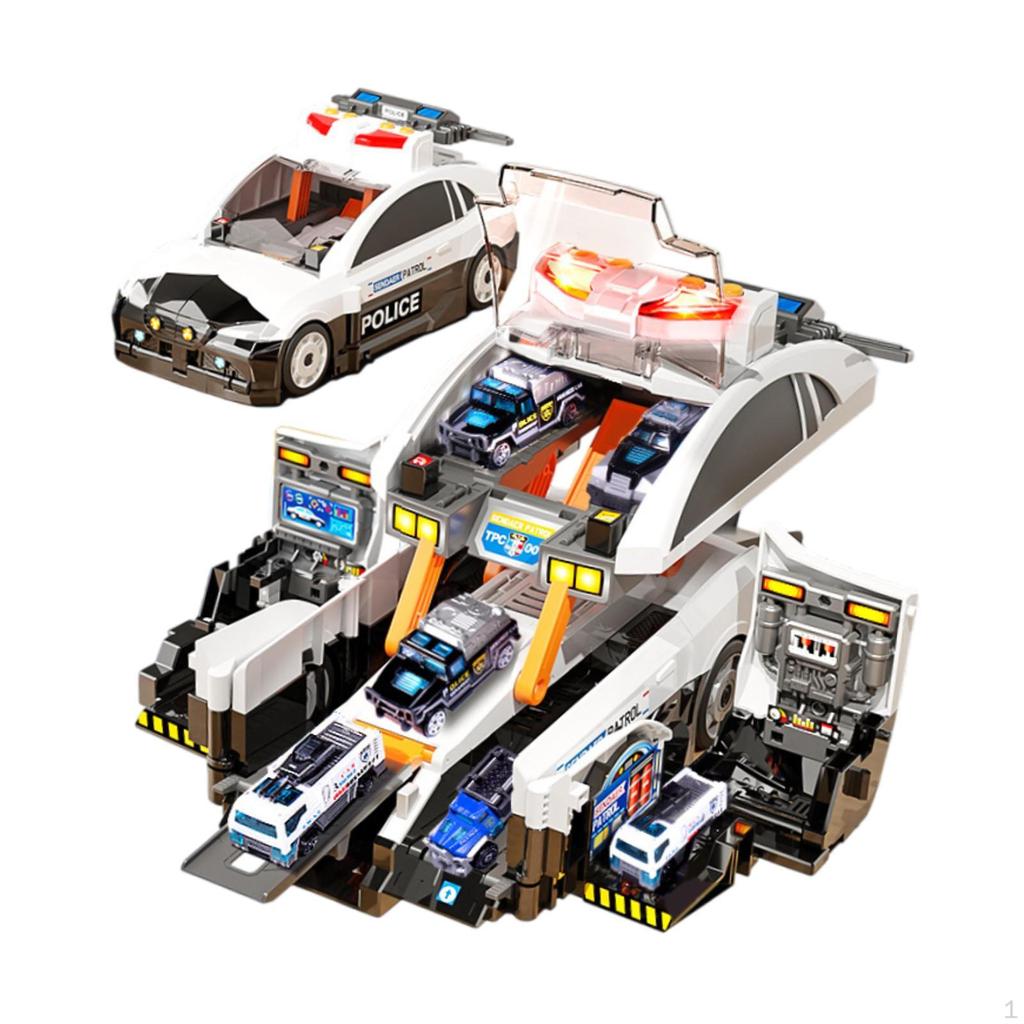 Набор игрушечных машин для детей, гоночный трек для грузовиков, креативный, деформация с 6 маленькими