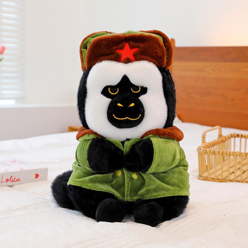 Cute White-Faced Monk-Faced Monkey Doll Xiaohongshu Funny Banana Monkey Plush Toy Gift Doll Orangutan
