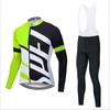 Mens Long Sleeve Cycling Jersey Pants Set Quick Dry Moisture Wicking Mountain Bike Outfit Season
