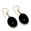 Ювелирные серьги ручной работы с черным ониксом 925 пробы, посеребренные, 1,32 дюйма