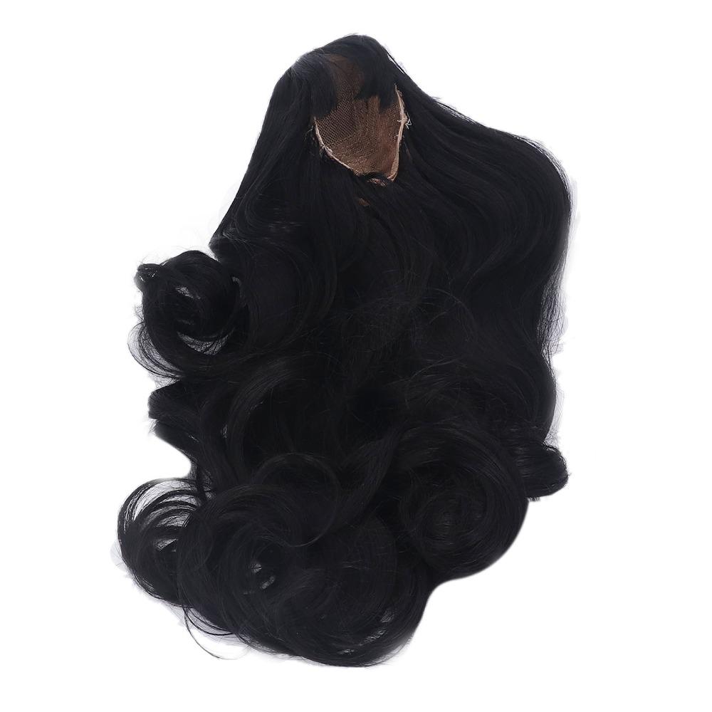 Black Doll Hair Wig Long Curly Hair for BJD Doll Wig Doll Accessories DIY Doll Wig  DIY Replacement