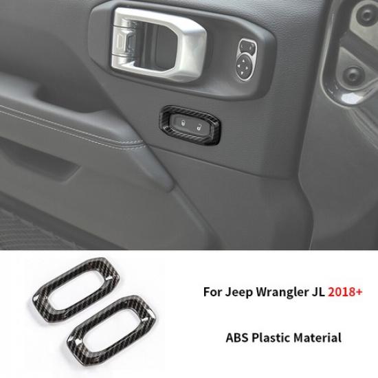 Комплект накладок на рулевое колесо из углеродного волокна для Jeep Wrangler JL JT 2018-