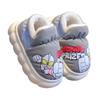 Зимние водонепроницаемые хлопковые ботинки Ultraman для детей, мультяшный дизайн, для ношения дома и на улице, теплая модель с закрытой пяткой, подходят для мальчиков и девочек.