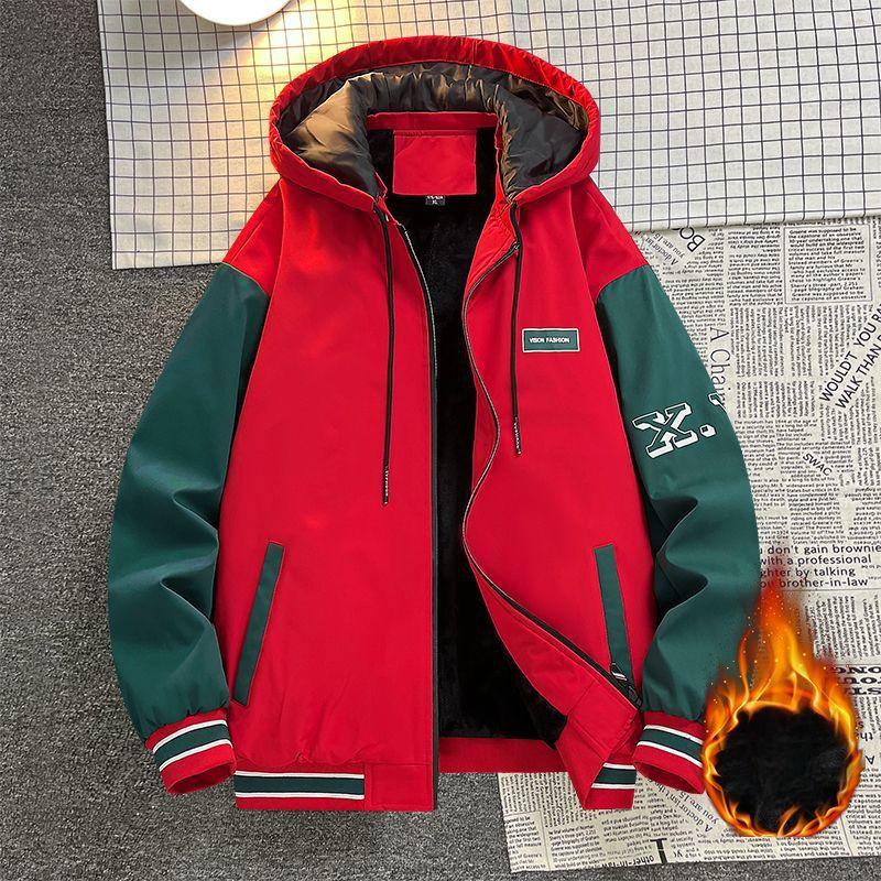 Куртка мужская весна и осень модная красивая бейсбольная форма с утолщенной и свободной версией модная универсальная повседневная куртка свитшот