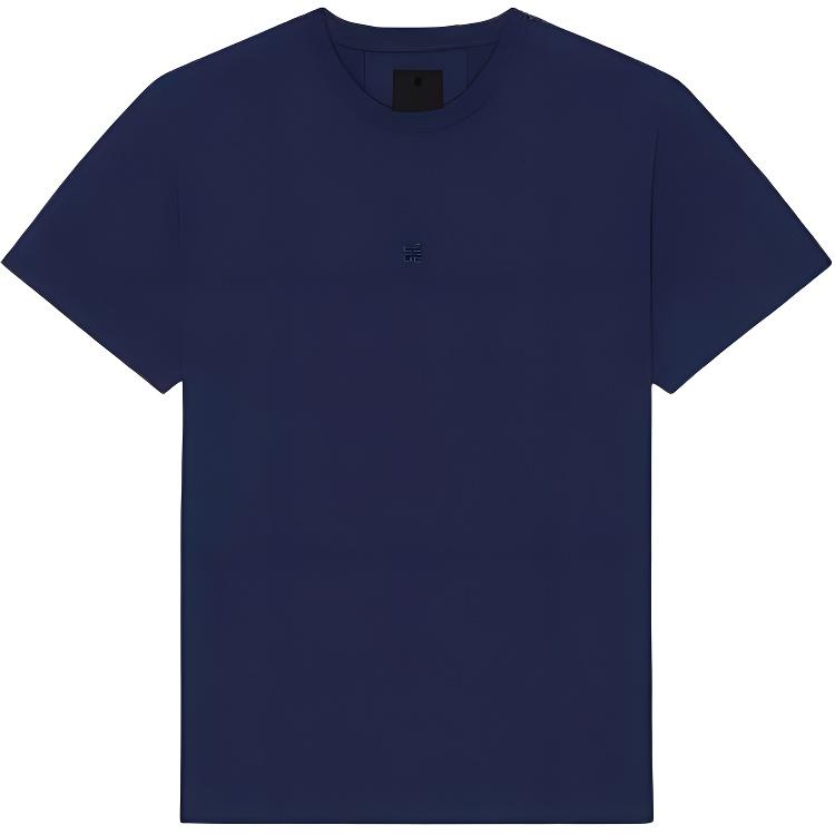 Givenchy T-Shirts Men's Blue Crew Neck Moderate Straight Fit BM714R3Y6B-410