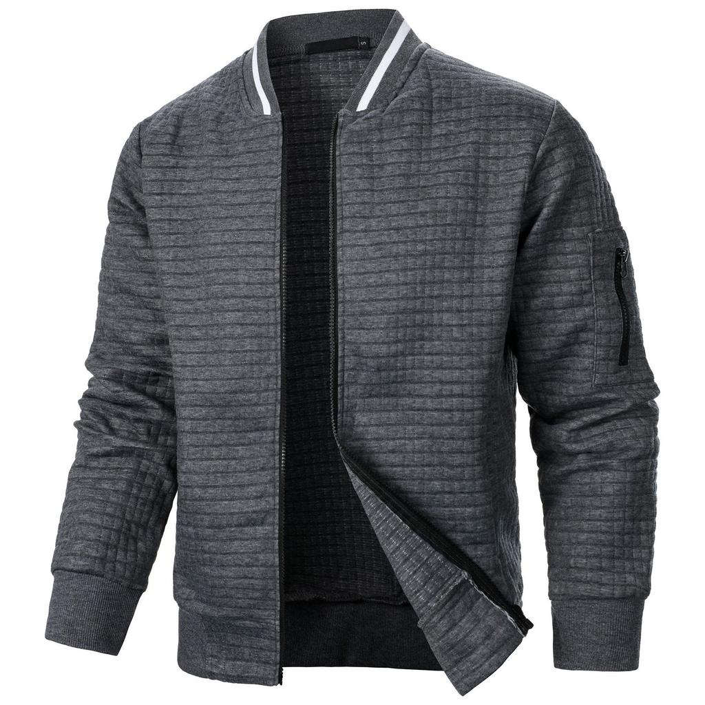 Мужская толстовка с застежкой-молнией, с длинными рукавами, модная повседневная толстовка с застежкой-молнией
