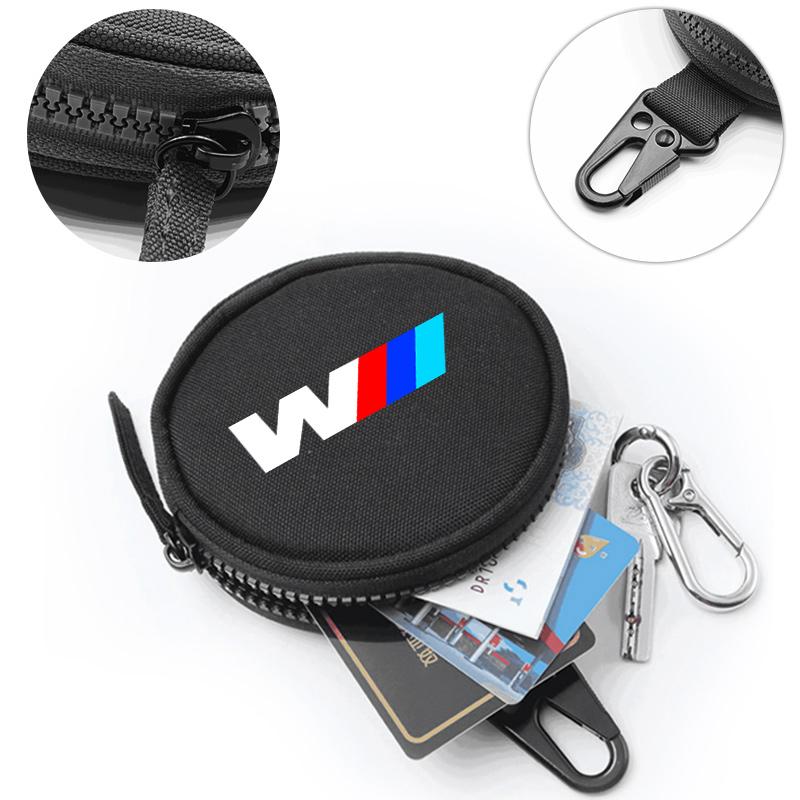Car Logo Outdoor Large-Capacity Zipper Key Pouch Bag Decoration For BMW M E30 E39 E46 E90 E93 E60 F10 M5 M6 M7 Accessories