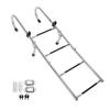4 Steps Pontoon Boat Ladder with Hand Railing 316 Stainless Steel Anti Slip Pedal Folding Boat Boarding Ladder for