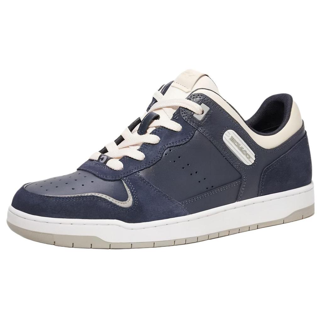 COACH Suede Low top Skateboard Shoes Men's Marine Blue CN334-BHP