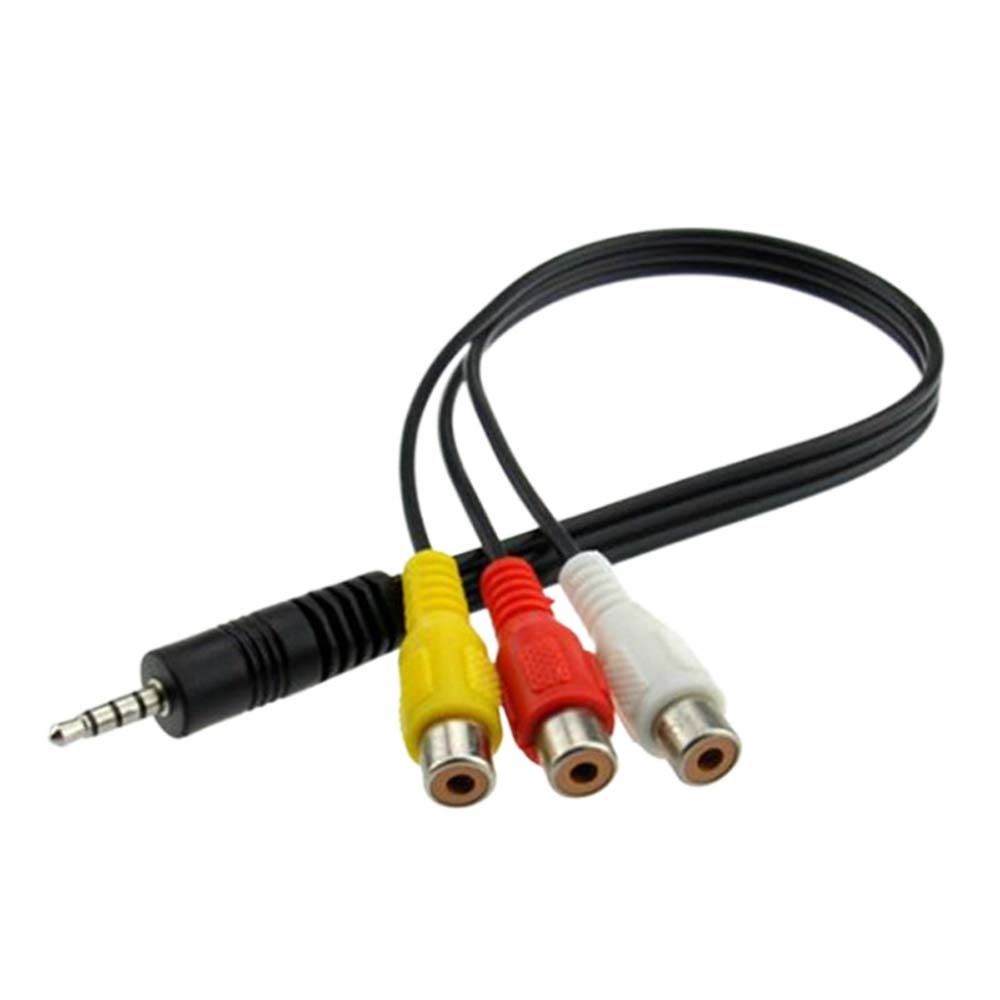 Видео удлинитель аудио мужской к женский 3,5 мм Mini AV TO 3 RCA адаптер кабель шнур для ТВ DVD разъем