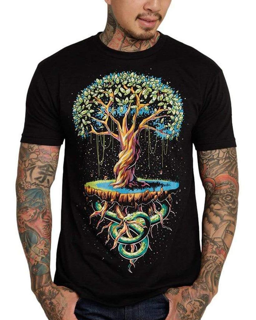 INTO THE AM Графические футболки для мужчин S - 4XL Премиальные цветные футболки с коротким рукавом Психоделические дизайны с астронавтами Высокое качество 50988