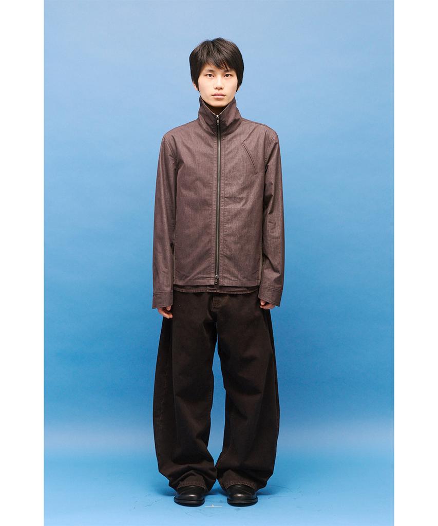 HATCHINGROOM Funnel Neck Jacket Brown
