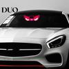 Solar Powered Car Light Demon Eye Window with Suction Cup, Rechargeable Devil Weather Resistant Warning Lamp, LED Windshield Lamp for Auto,