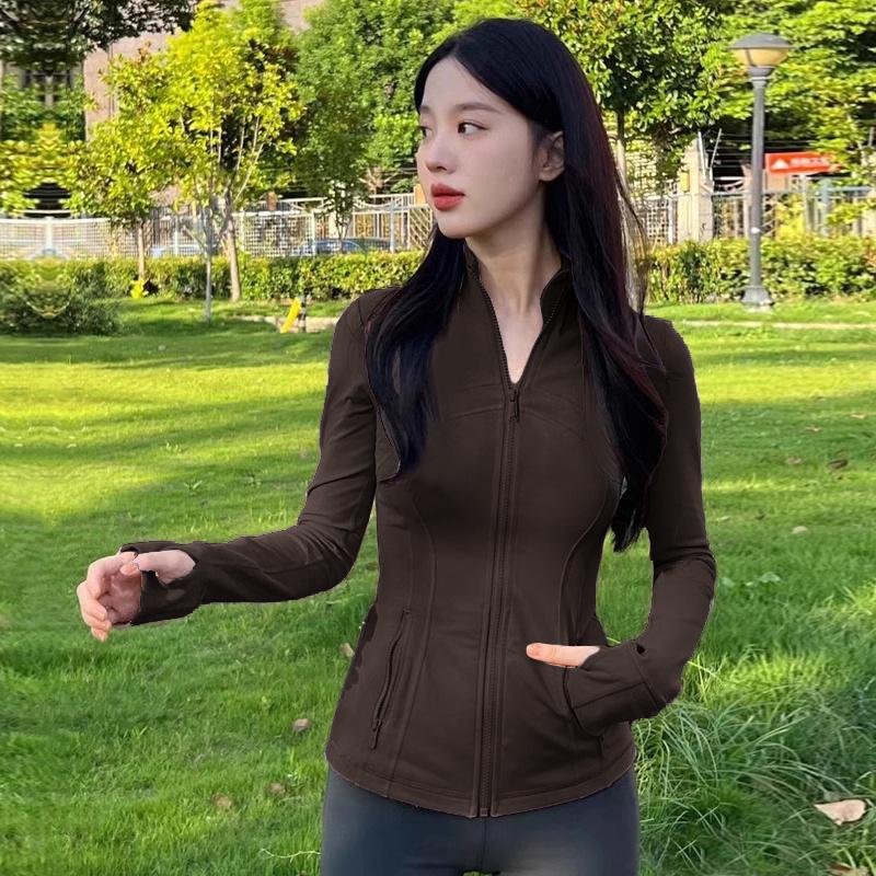 Quick-drying yoga clothes, tops, high-end sports jackets, women's tight-fitting long-sleeved tops, outdoor running fitness clothes, spring