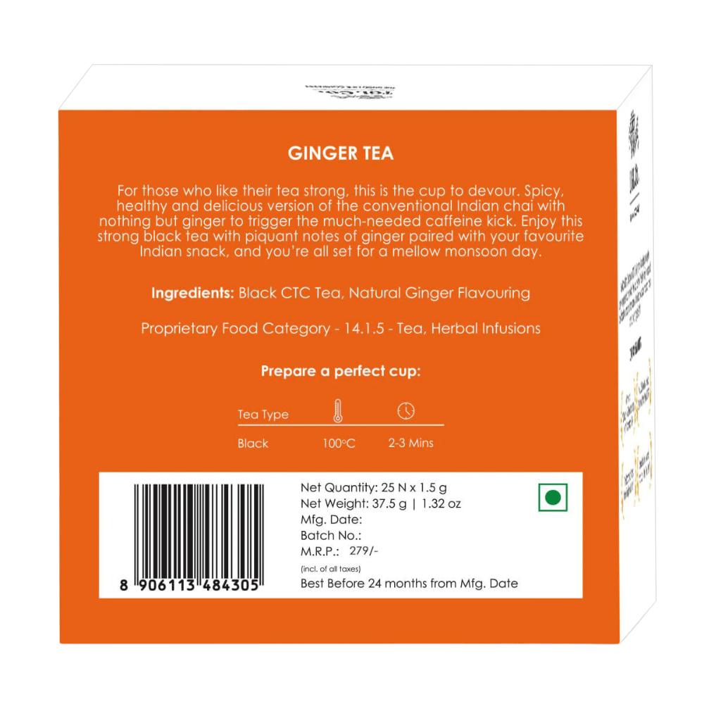 Black Tea with Ginger (25 Pak, 1.5 G), Ginger Black Tea, TGL Co.