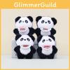 Sweet Heart Panda Plush Keychain Adorable Cartoon Accessory For Bags And Keys