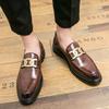 Mens Leather Shoes Luxury Crocodile Pattern Men Business Dress Shoes Casual Social Shoe Male Wedding Footwear