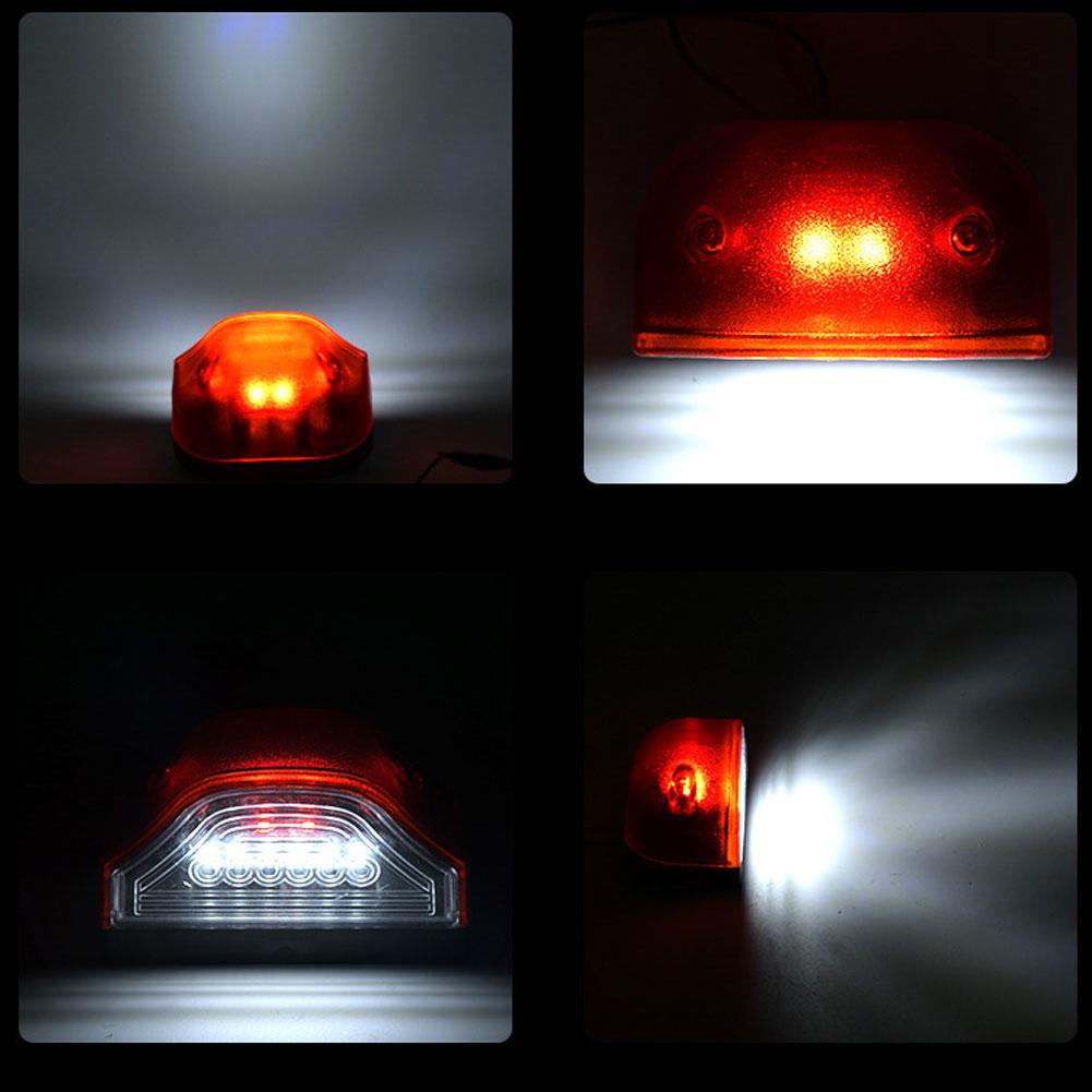 Универсальный светодиодный фонарь номерного знака 24 В, 6-светодиодный фонарь номерного знака грузовика с белым светом, Сменный фонарь для прицепов и O1I8