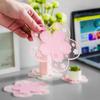 Kawaii Cherry Blossom Coaster Tea Cup Mat Japan Sakura Coaster Insulation Mat Non-Slip Mat for Tea Milk Mug Cup Coasters 1PC Mat