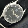 5 AUTOMATIC 6309A VINTAGE JAPAN MENS BLACK COLOR DIAL WATCH A701614-5 R206c-a701614