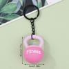3D Kettlebell Keychain For Women Keyring Cute Car Key Chain Pvc Sport Keychain Key Holder Creative Bag Charm