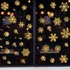 Snowflake Window Sticker Removable Window Decals Glitter Silver Gold Christmas Stickers