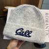 New Letter Embroidered Woolen Hat for Women In Autumn and Winter Trendy Brand Versatile Warm Student Couple Knitted Cold Hat