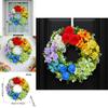 Party Venue Decor Artificial Flower Wreath For Seasonal Events With Durable Plastic And Polyester